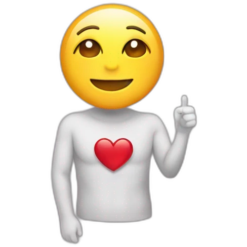 Chat avec un coeur emoji