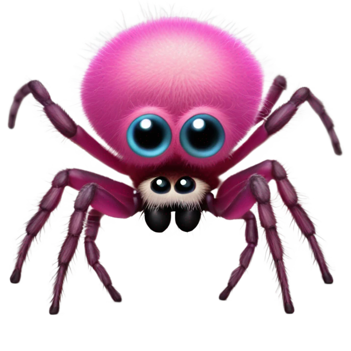 pink fat jumping spider  emoji