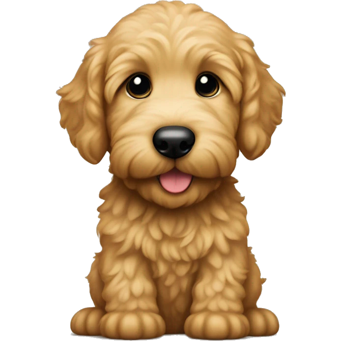 Golden doodle puppy emoji
