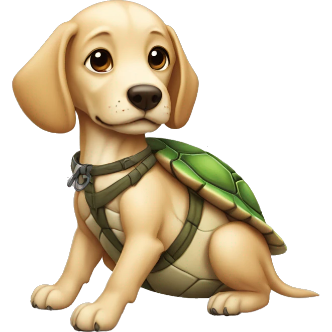 Chien sur une tortue  emoji