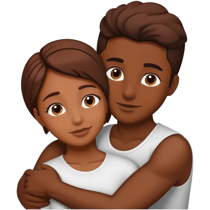 Love intimate moment between emoji
