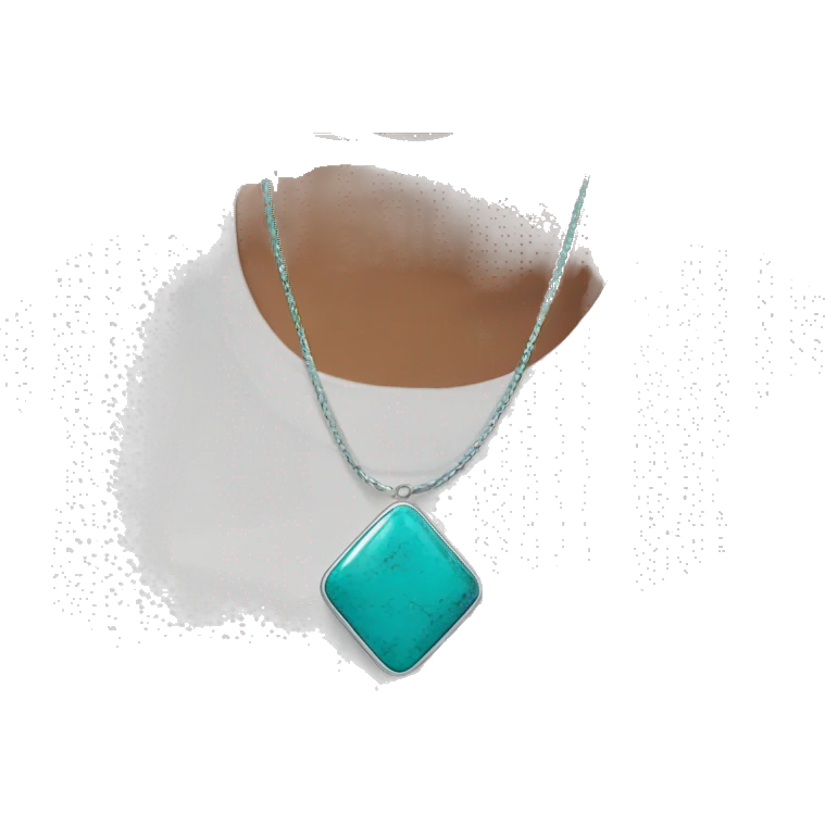turquoise and silver necklace emoji