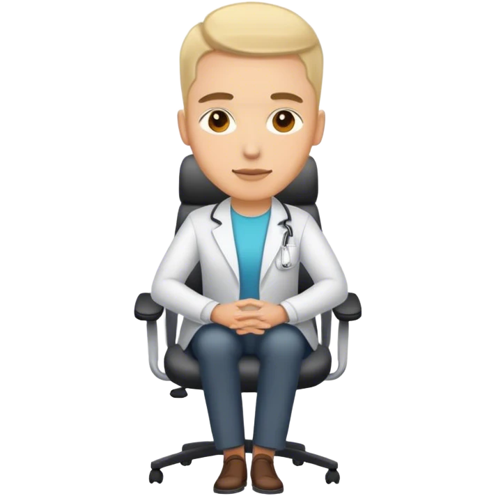 Therapist productivity coach sitting on a chair emoji