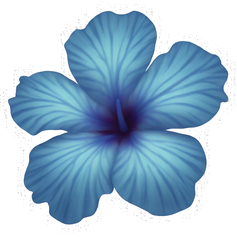Blue hibiscus flower emoji