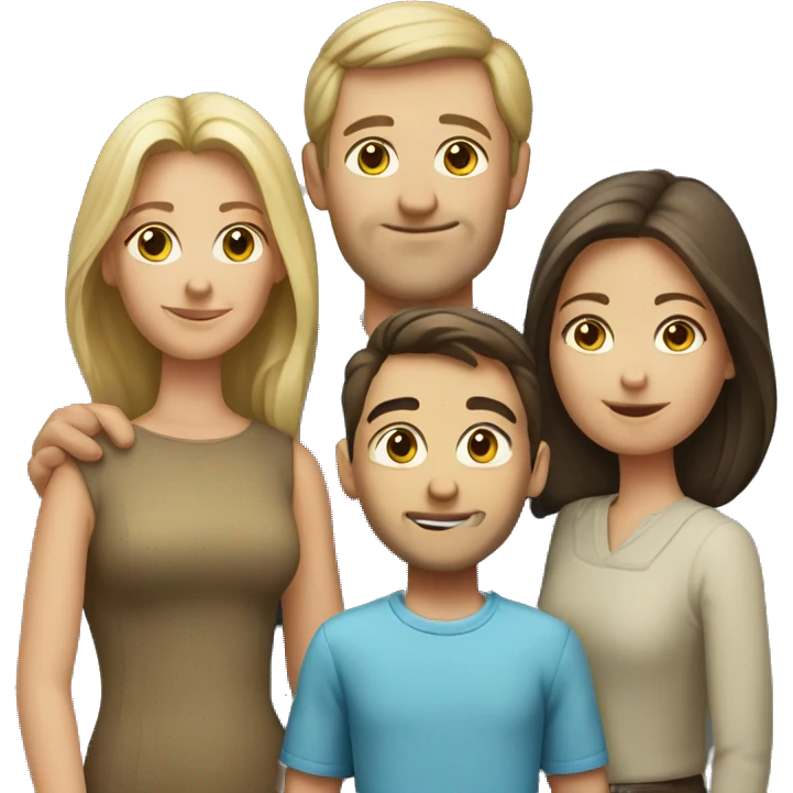 caucasian family emoji