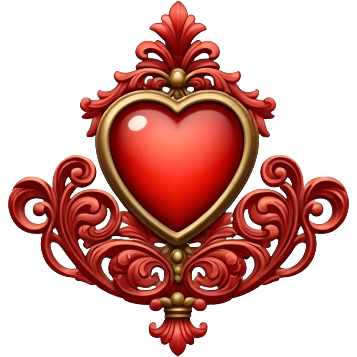 Romantic reddish vintage item emoji