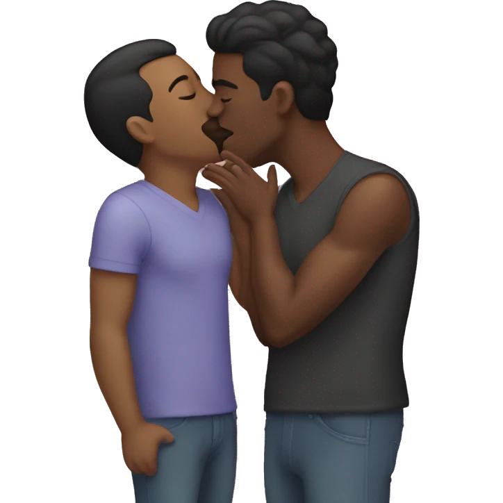 gay guys kissing emoji