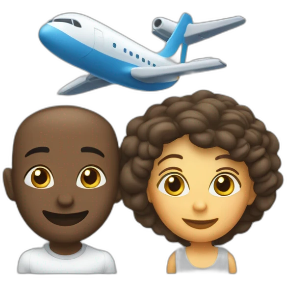 Les deux tour jumelle avec un avion emoji