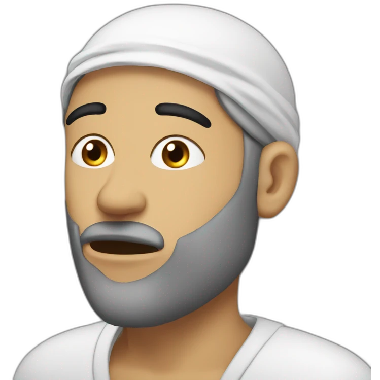 Muslim guy disappointed with and on face knocking head emoji