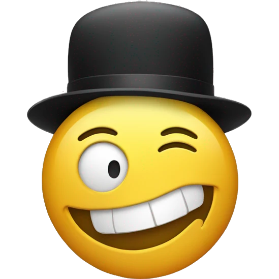 smiley with bowler hat emoji