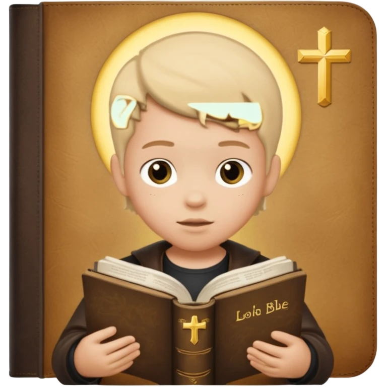 성경책보는 어린이 이미지 emoji