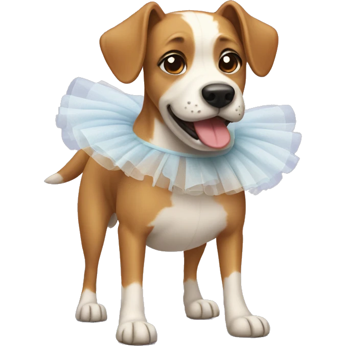 Dog wearing a tutu emoji
