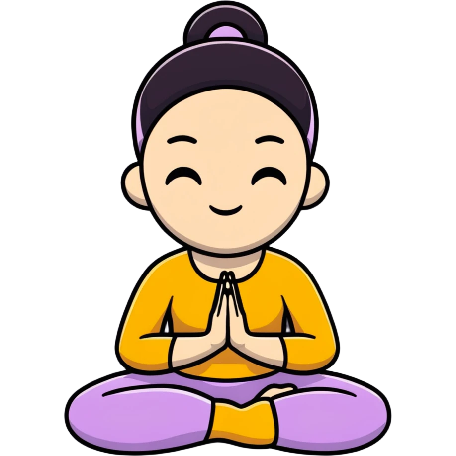 joyful yoga pose meditation wellness emoji