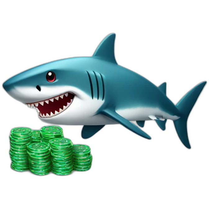 shark and casino emoji