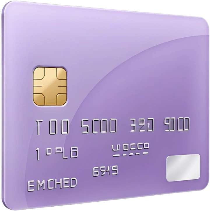 Pale purple credit card emoji