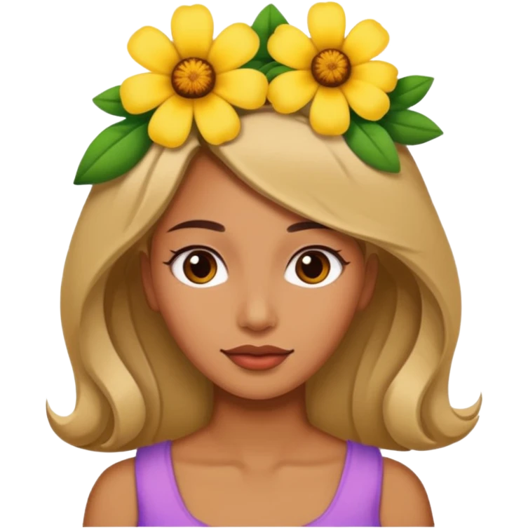 Mujer con flor en el cabello  emoji