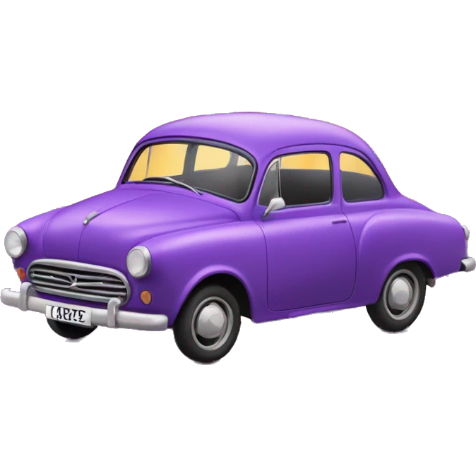 Purple Flammes in the background and and car in the middle emoji