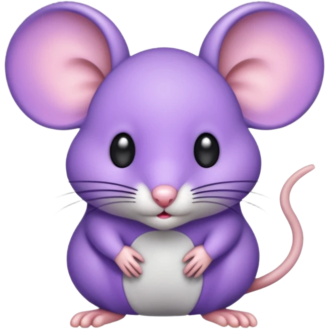 Ratón morado emoji