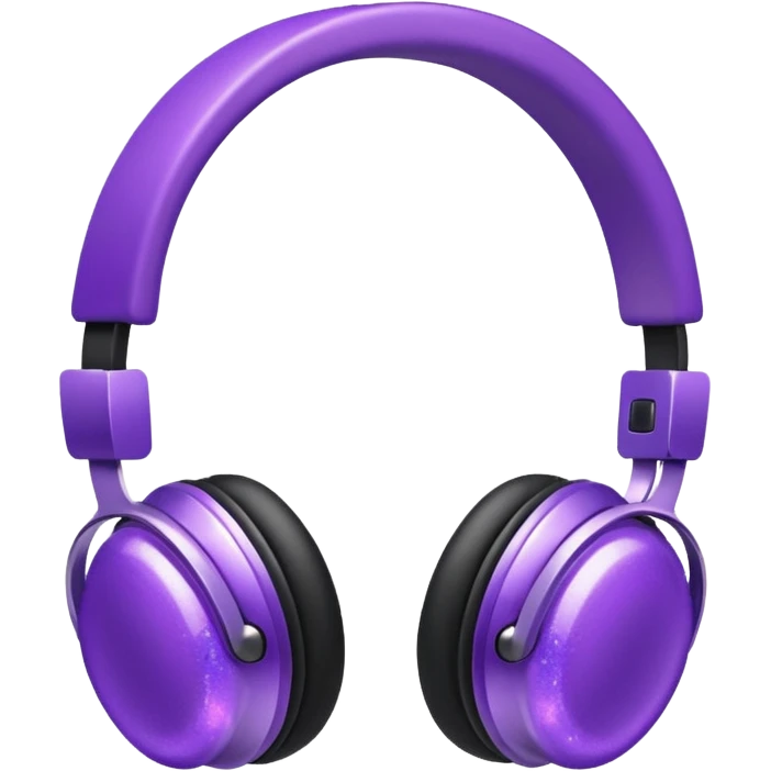 glitter purple headset emoji
