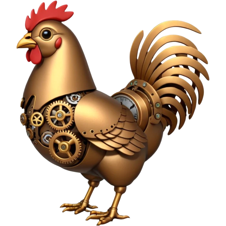 Robo steampunk chicken   emoji