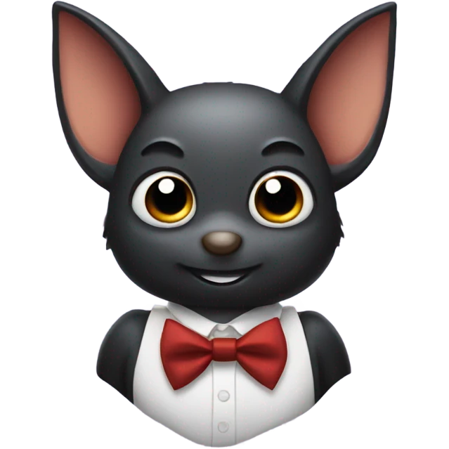 Bat wearing a bowtie emoji