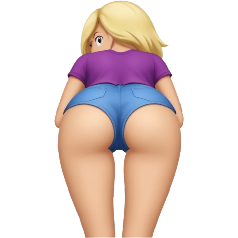 Create a woman Butt stuck in a fence emoji