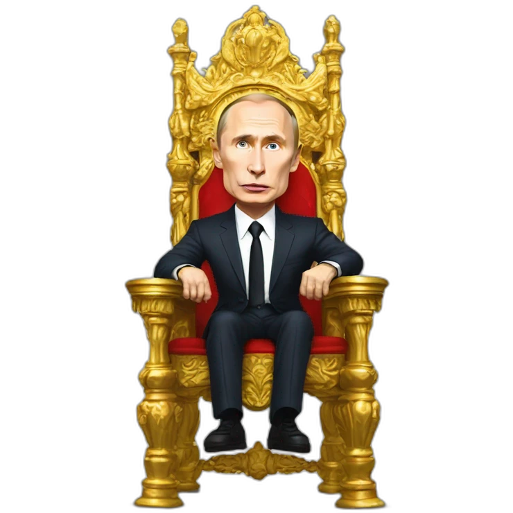 furious vladimir putin monke rides golden throne wheelchair emoji