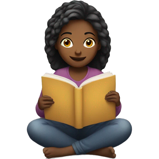 Woman reading book emoji