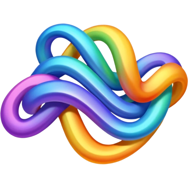 abstract flowing lines intertwining with each other emoji