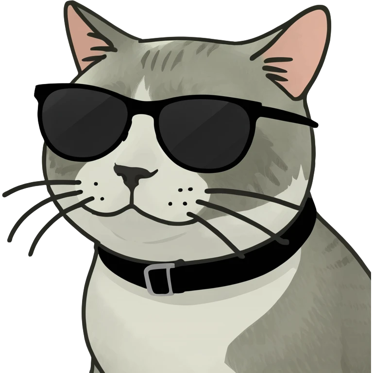 Cat with sunglasses emoji