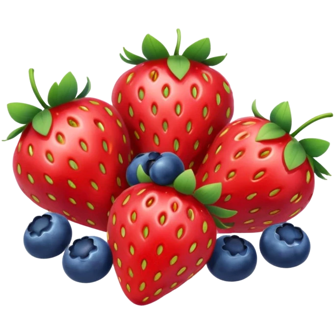 Strawberry and blueberry together  emoji
