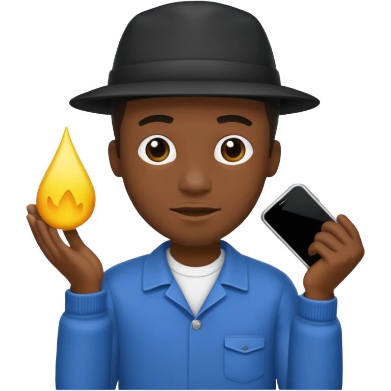 Black guy with Al 47 emoji