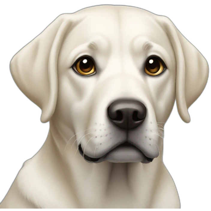black and white Labrador emoji