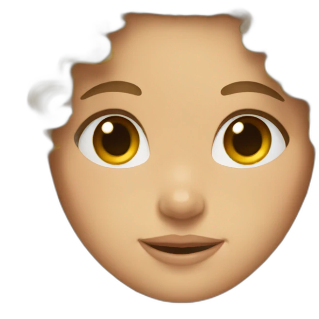 caucasian girl with curly hair emoji