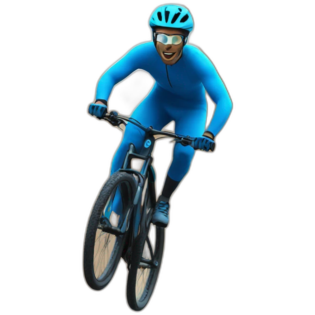 Man on the blue vtt jump emoji