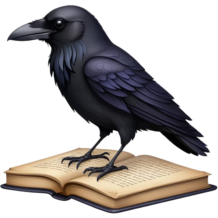 raven on a book emoji
