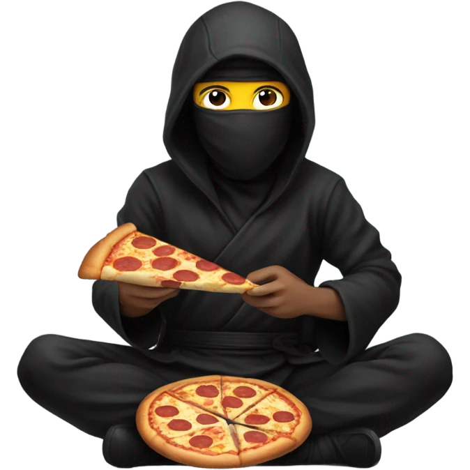 Ninja eating pizza  emoji
