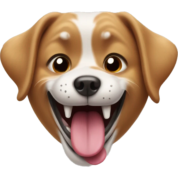 playful dog with tongue out  emoji