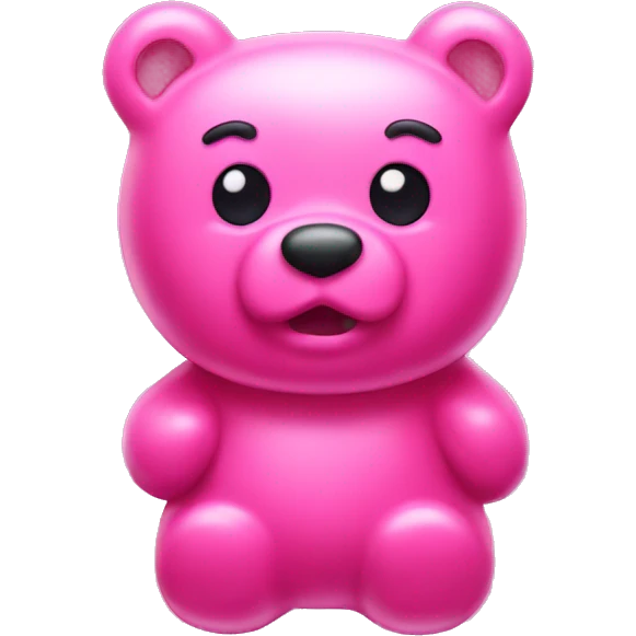 Pink gummy bear emoji