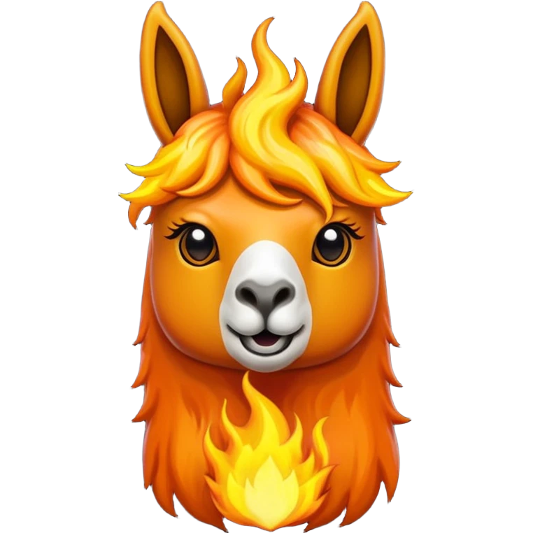 una llama de fuego que tenga en la mano un telefono emoji