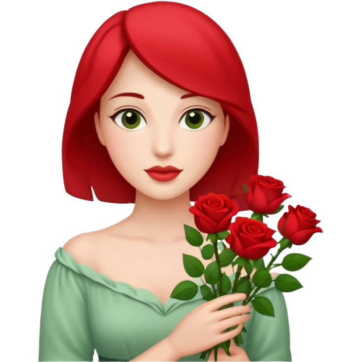 Woman holding rose bouquet

























 emoji
