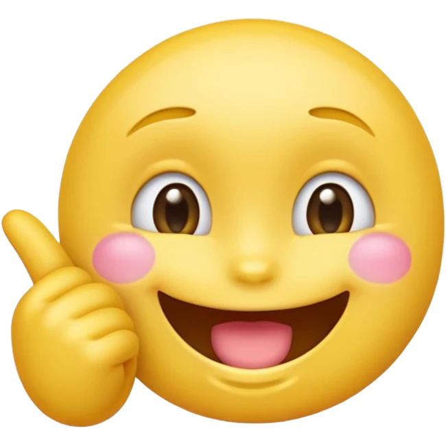 Finger biting flirty yellow emoji emoji