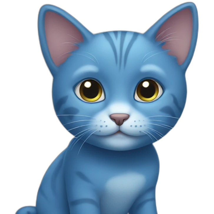 little blue cat emoji