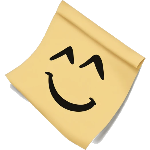 a piece of paper that is ppinned to the wall emoji