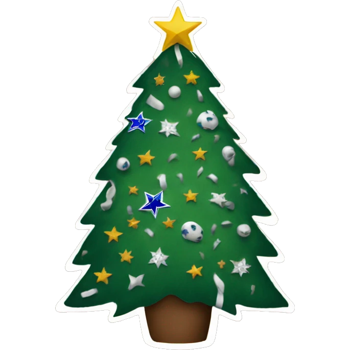 Cowboys Christmas tree  emoji