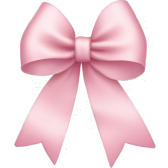 light pink ribbon bow emoji