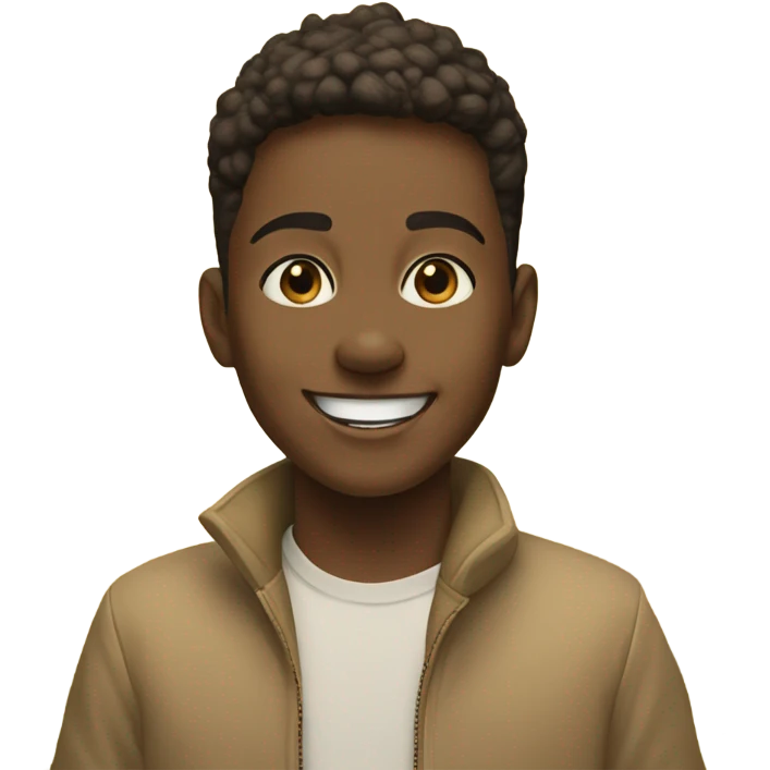 smiling boy with golden beige Husky  outdoors emoji