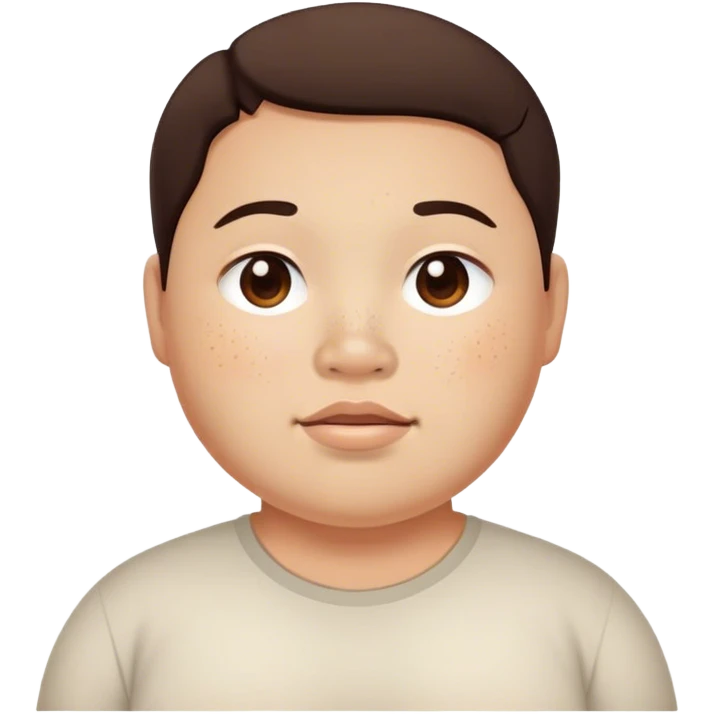 a filipino with chubby face and have freckles  emoji