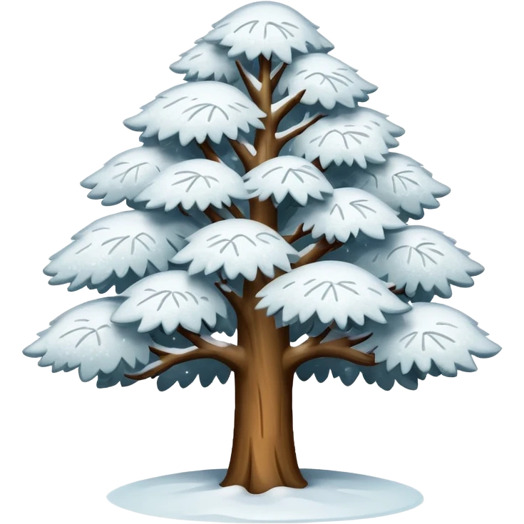 Snowy tree emoji