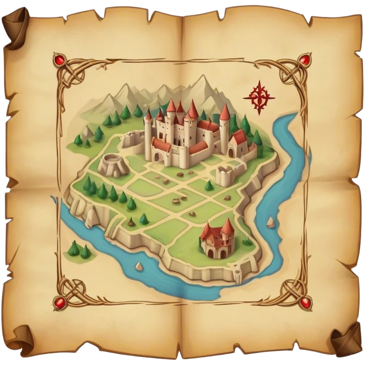 medieval dnd map perchment icon emoji